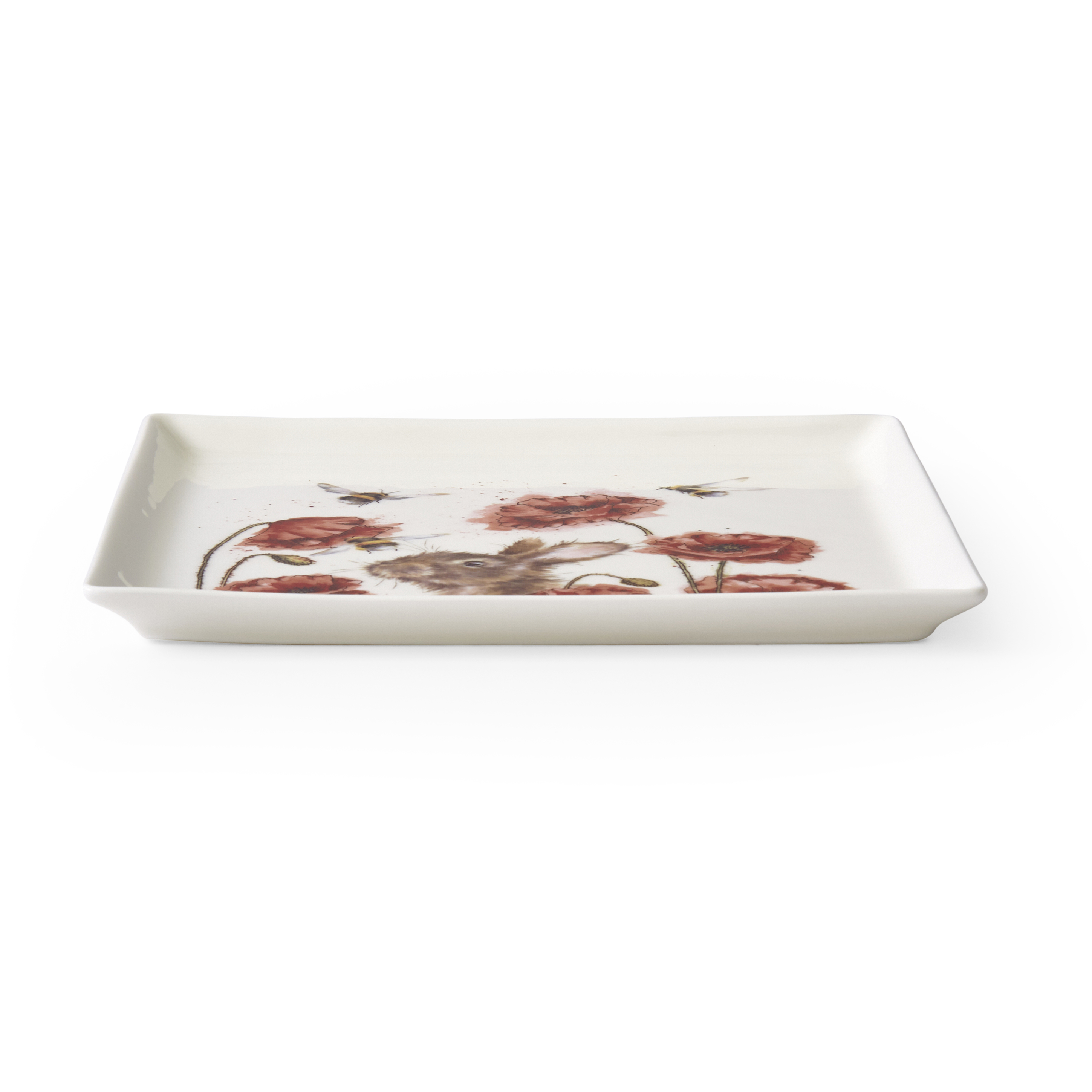 Wrendale Designs Let It Bee Square 9 Inch Plate, Rabbit image number null